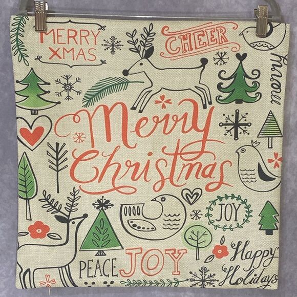 Holiday Christmas New Year Pillow Covers | Bundle of 6 | 18”x18” - Picture 7 of 12